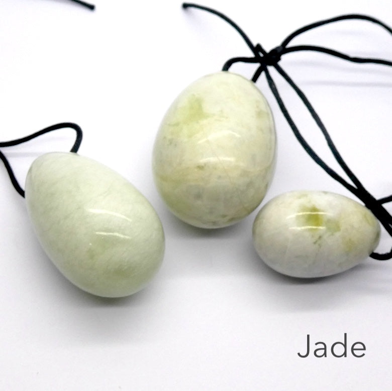 Yoni Eggs Sets | Rose Quartz | Amethyst |  Jade |  Bian Stone | Kegel Exercise |Crystal Heart Melbourne Australia since 1986
