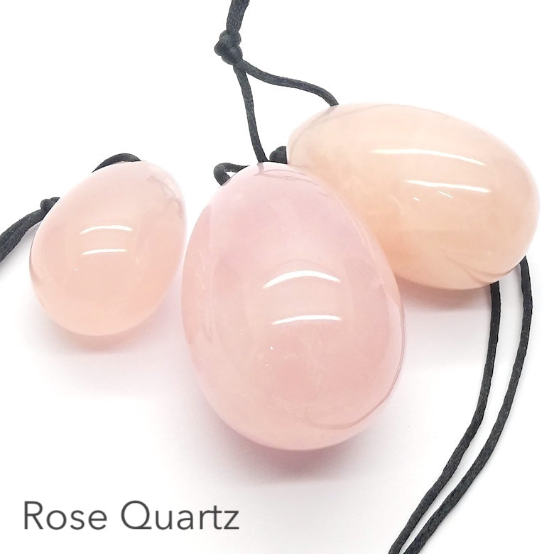 Yoni Eggs Sets | Rose Quartz | Amethyst |  Jade |  Bian Stone | Kegel Exercise |Crystal Heart Melbourne Australia since 1986

