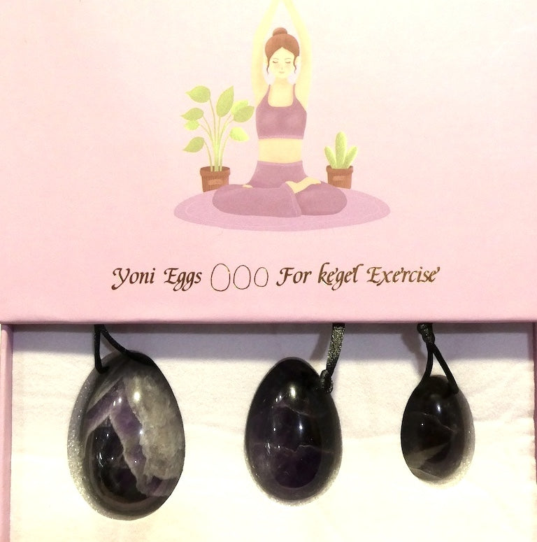 Yoni Egg Sets ~ Amethyst, Bian Stone, Rose Quartz or Jade