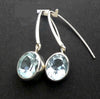 Aquamarine Earrings | Faceted Oval | Matched Pair | Fine 925 Sterling Silver | Genuine Gems from Crystal Heart Melbourne Australia since 1986