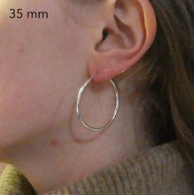 Load image into Gallery viewer, Hoop Earrings | 925 Sterling Silver | Strong but light weight | Genuine Gems from Crystal Heart Melbourne Australia since 1986