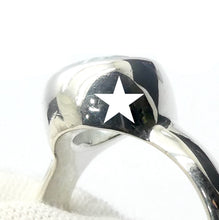 Load image into Gallery viewer, Aquamarine Ring | Large Faceted Round | Fine 925 Sterling Silver | US Size 8.5 | AUS Size Q1/2 | Genuine Gems from Crystal Heart Melbourne Australia since 1986