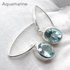 Aquamarine Earrings | Faceted Oval | Matched Pair | Fine 925 Sterling Silver | Genuine Gems from Crystal Heart Melbourne Australia since 1986