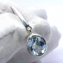 Load image into Gallery viewer, Aquamarine Earrings | Faceted Oval | Matched Pair | Fine 925 Sterling Silver | Genuine Gems from Crystal Heart Melbourne Australia since 1986
