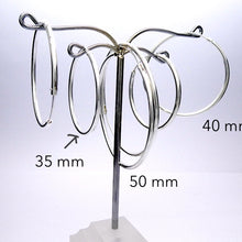 Load image into Gallery viewer, Hoop Earrings | 925 Sterling Silver | Strong but light weight | Genuine Gems from Crystal Heart Melbourne Australia since 1986