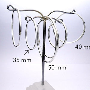 Hoop Earrings | 925 Sterling Silver | Strong but light weight | Genuine Gems from Crystal Heart Melbourne Australia since 1986