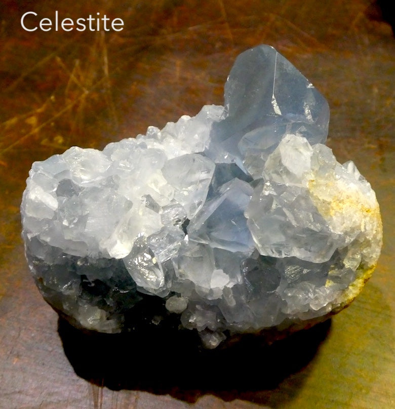 Celestite Cluster | Madagascar | Nice formation Large Perfect Point | Clarify Mind | Higher Communication |  Celestine | Genuine Gems from Crystal Heart 1986