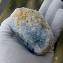 Load image into Gallery viewer, Celestite Cluster | Madagascar | Large Perfect Point | Clarify Relax Mind | Higher Communication |  AK Celestine | Genuine Gems from Crystal Heart 1986