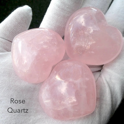 Rose Quartz Hearts | Generous thickness | Good colour | Love | Heart Healing | Loving Gift | Crystal Heart Melbourne Australia since 1986