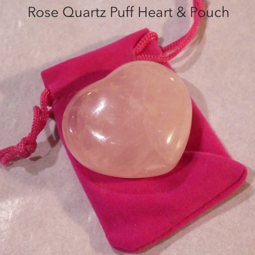 Rose Quartz Hearts | Generous thickness | Good colour | Love | Heart Healing | Loving Gift | Crystal Heart Melbourne Australia since 1986