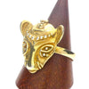 Bastet Egyptian Cat Ring | Gold Plated 925 Silver, AKA Vermeil  | Goddess protection home feminine | Crystal Heart Melbourne Australia since 1986