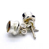 Citrine Studs, Faceted Rounds, 925 Sterling Silver, r1