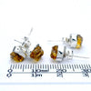 Citrine Studs | Raw nuggets | Good colour & Clarity | 925 Sterling Silver | Bezel Set | Positivity & abundance | Leo, Sagittarius, Scorpio | Crystal Heart Melbourne est 1986
