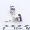Amethyst Studs | Raw Nuggets | 925 Sterling Silver | Claw Set | Balance & Harmony | 3rd Eye Vision | Aquarius | Pisces | Crystal Heart Melbourne est 1986
