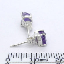 Load image into Gallery viewer, Amethyst Studs | Raw Nuggets | 925 Sterling Silver | Claw Set | Balance &amp; Harmony | 3rd Eye Vision | Aquarius | Pisces | Crystal Heart Melbourne est 1986
