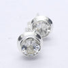 White Topaz Studs | Faceted Rounds | 925 Sterling Silver | Bezel Set | White Light | Manifestation | Sagittarius | Aries | Crystal Heart Melbourne est 1986
