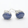 Blue Sapphire Studs | Faceted Oval | 925 sterling Silver | Spiritual Perfection | Enlightenment | Genuine Gems from Crystal Heart Melbourne since 1986