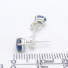 Blue Sapphire Studs | Faceted Oval | 925 sterling Silver | Spiritual Perfection | Enlightenment | Genuine Gems from Crystal Heart Melbourne since 1986