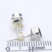 Load image into Gallery viewer, Black Onyx  Stud Earrings | 6 mm faceted rounds | 925 Sterling Silver | Wisdom Protection | Harmony &amp; Power | Leo | Capricorn | Crystal Heart Melbourne est 1986