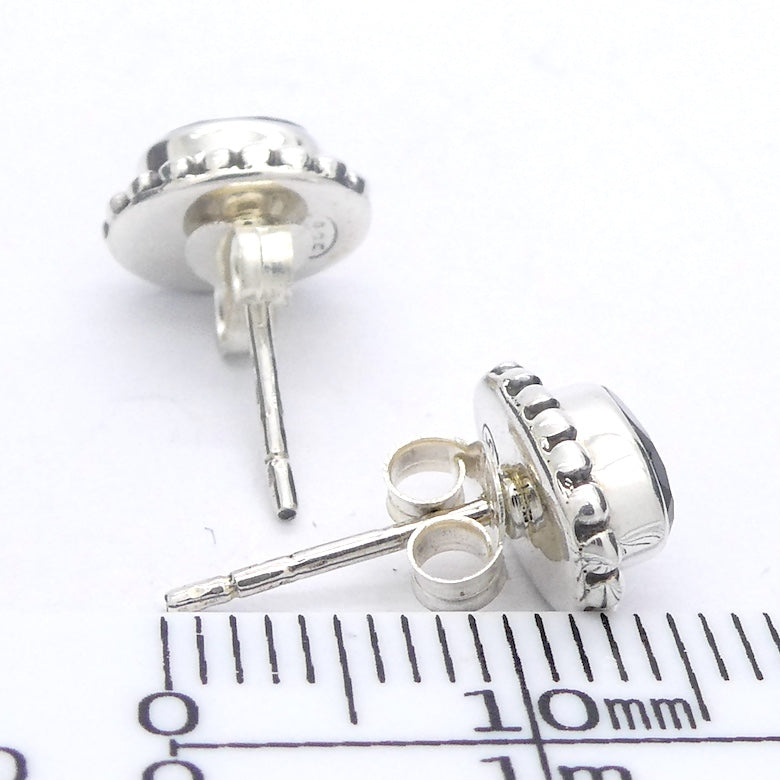 Black Onyx Stud Earrings | 5 x 7 mm faceted ovals | 925 Sterling Silver | Wisdom Protection | Harmony & Power | Leo | Capricorn | Crystal Heart Melbourne est 1986