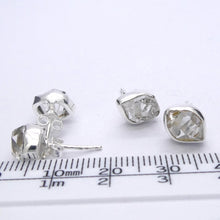 Load image into Gallery viewer, Herkimer Diamond Stud Earrings | 925 Sterling Silver | High Vibration Quartz | Crown Chakra | Genuine Gems from Crystal Heart Melbourne Australia since 1986