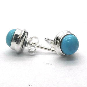 Turquoise Studs | Perfect Robins' Egg Blue | Kingsman Mine, Arizona | 925 Silver | Ally stone | Throat Chakra | Sagittarius | Crystal Heart Melbourne 1986