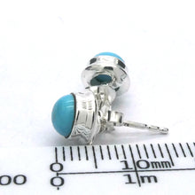 Load image into Gallery viewer, Turquoise Studs | Perfect Robins' Egg Blue | Kingsman Mine, Arizona | 925 Silver | Ally stone | Throat Chakra | Sagittarius | Crystal Heart Melbourne 1986