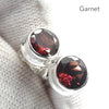 Garnet Stud Earrings | 6mm Red Faceted Rounds | 925 Sterling Silver | Warm Friendly Fire| Capricorn | Root and Heart Chakra | Crystal Heart Melbourne est 1986
