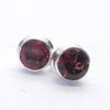 Garnet Stud Earrings | 6mm Red Faceted Rounds | 925 Sterling Silver | Warm Friendly Fire| Capricorn | Root and Heart Chakra | Crystal Heart Melbourne est 1986