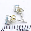 Aquamarine Earrings | Faceted 5 mm rounds | 925 Sterling Silver | Safe Travel | Soft Emotional Power | Expression | Crystal Heart Melbourne Australia since 1986