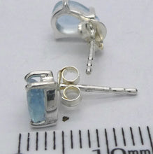 Load image into Gallery viewer, Aquamarine Earrings | Faceted Teardrops | 925 Sterling Silver | Soft Power &amp; Clear Expression | Genuine Gems from Crystal Heart Melbourne Australia since 1986