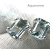 Aquamarine Earrings | Faceted Oblongs | 925 Sterling Silver | Soft Power & Clear Expression | Genuine Gems from Crystal Heart Melbourne Australia since 1986