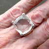 Clear Quartz Ring | Square Cushion Cut | 925 Silver | US Size 9 & 10 | Genuine Gems from Crystal Heart Australia since 1986