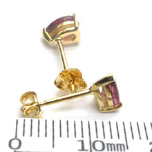 Load image into Gallery viewer, Tourmaline Stud Earrings | Faceted Teardrops | Rubellite | 925 Silver | Gold Plate | Virgo Gemini Libra Taurus | Crystal Heart Melbourne est 1986