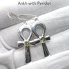 Ankh Earrings  Faceted Peridot | 925 Sterling Silver | Genuine Gems from Crystal Heart Melbourne Australia since 1986