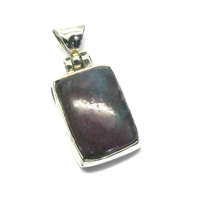 Ruby Pendant, Cabochon Oblong, 925 Sterling Silver, g7