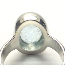 Load image into Gallery viewer, Aquamarine Ring | Faceted Oval | 925 Sterling Silver | US Size 8 | AUS Size P1/2 | Genuine Gems from Crystal Heart Melbourne Australia since 1986