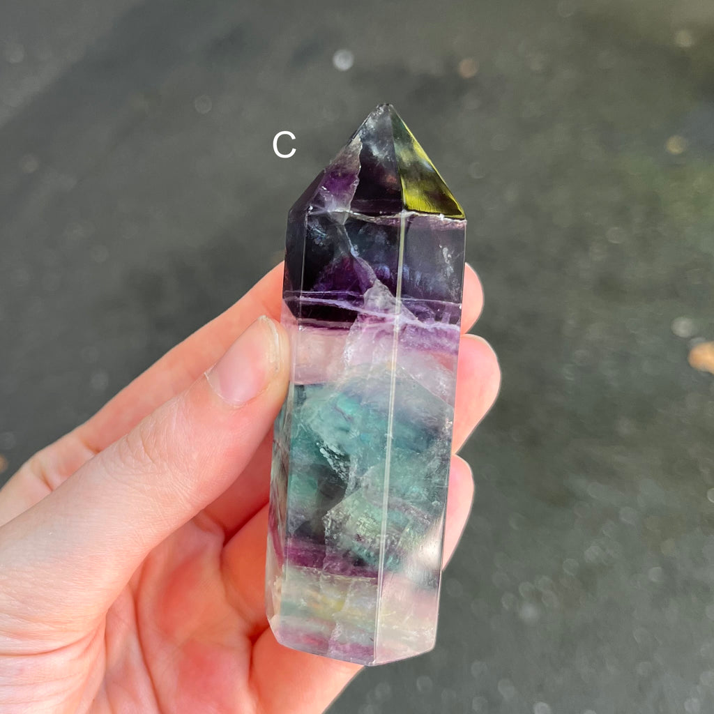 Rainbow Fluorite Generator | natural crystal gemstone | Capricorn Pisces Star Stone | Genuine Gemstone | Crystal Heart Melbourne since 1986