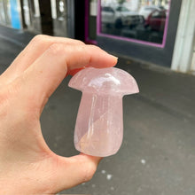 Load image into Gallery viewer, Mushroom Carving | Rose Quartz Rock Crystal | Mushroom | Rose Quartz | Crystal Heart Melbourne Australia since 1986