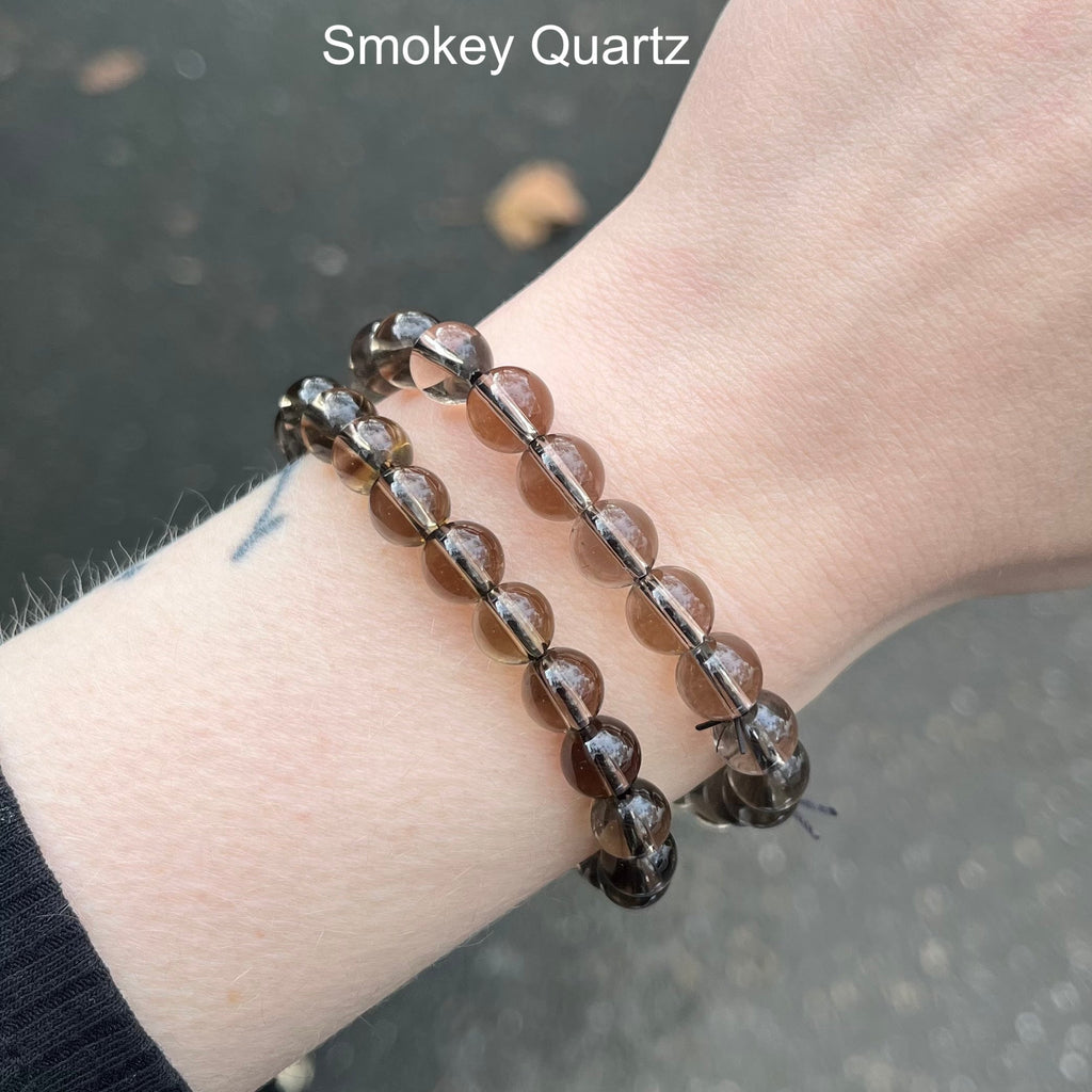Stretch Bracelet with Smoky Quartz Beads | Fair Trade | Strong Elastic | Grounding | Emotionally Healing | Spiritual Empowerment | Genuine Gems from Crystal Heart Melbourne Australia since 1986