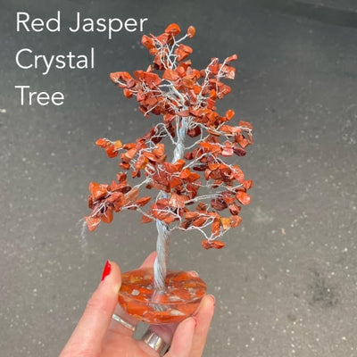 Crystal Tree - Red Jasper with Resin Base