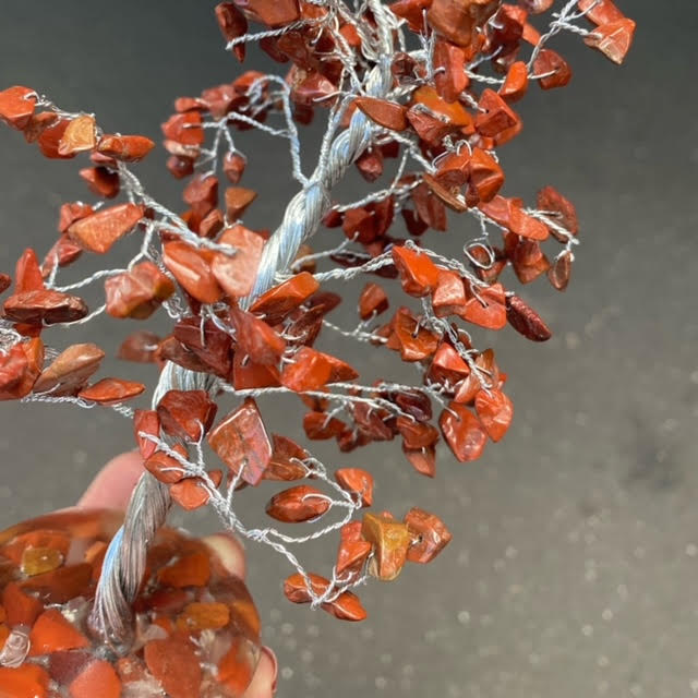 Crystal Tree - Red Jasper with Resin Base