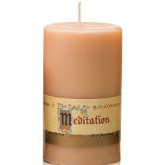 Meditation Candle | Meditation Range | Pure Essential Oils | Cream | Perfume | Natural | Lavender Oil | Orange Oil | Cedarwood Oil | Patchouli Oil | Bergamot Oil | Aware Environmental | Crystal Heart Melbourne Australia since 1986