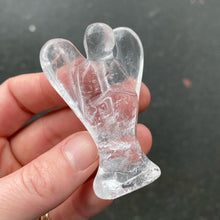 Load image into Gallery viewer, Amethyst Angel | Clear Quartz | | Hand Carved | Chevron or Clear |  Genuine Gems from Crystal Heart Melbourne Australia since 1986