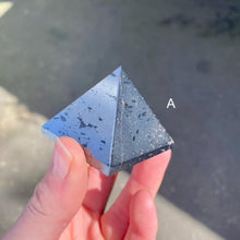 Load image into Gallery viewer, Hematite Crystal Pyramid | Grounding | Protection | Emotionally balancing | Genuine Gems from Crystal Heart Melbourne since 1986