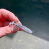 Amethyst Stalactite Slice Pendant | Crystal Flower | Uruguay | Designer Setting | Steampunk | 925 Silver | Genuine Gems from Crystal Heart Melbourne Australia since 1986