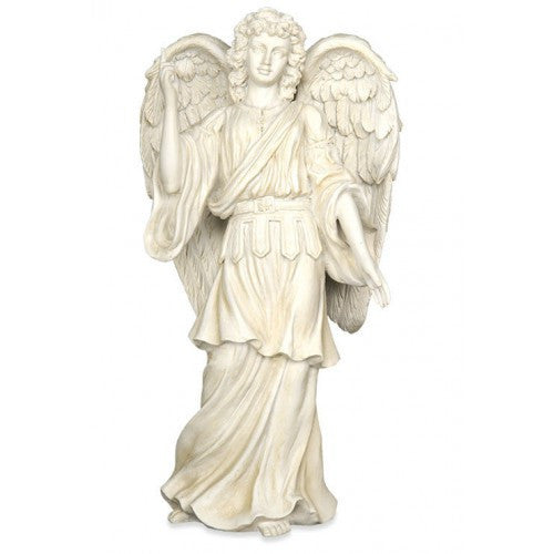 Archangel Raphael | Healing Angel | White Plaster 18 cm high | Crystal Heart Melbourne Australia since 1986