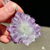 Amethyst Stalactite Slice Pendant | Crystal Flower | Uruguay | Designer Setting | Steampunk | 925 Silver | Genuine Gems from Crystal Heart Melbourne Australia since 1986