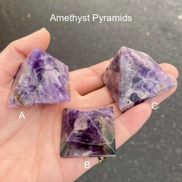 Amethyst Crystal Pyramid | Manifest Higher Consciousness | Meditate | Purify Energies | Transcend Opposites | Genuine Gems from Crystal Heart Melbourne since 1986