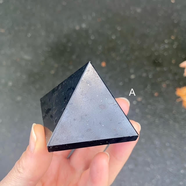 Black Tourmaline Pyramids | Protection | Healing | Grounding | Transcend Opposites | Genuine Gems from Crystal Heart Melbourne since 1986